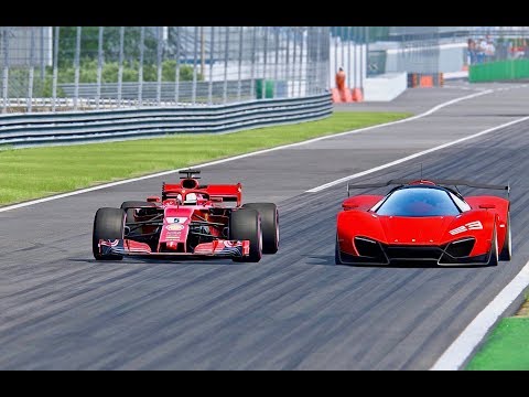 Ferrari F1 2018 vs Ferrari Xezri Concept - Monza