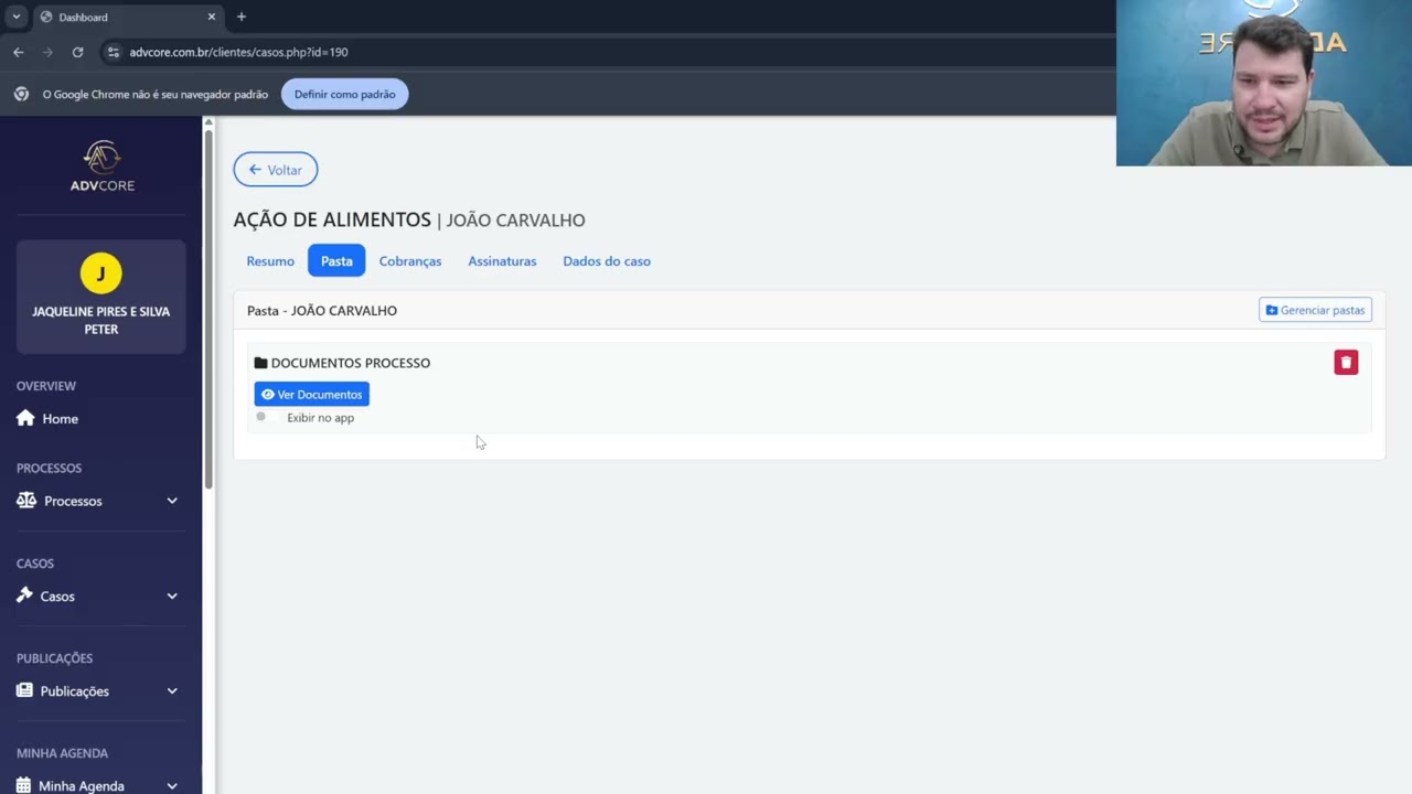 Como Criar Pasta de Documentos no AdvCore Academy | Sistema Jurídico AdvCore
