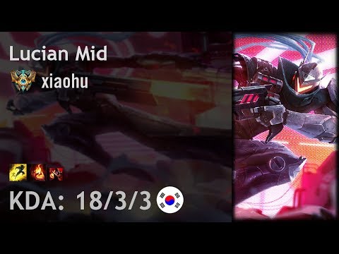 Lucian Mid vs Corki - xiaohu - KR Challenger Patch 7.18
