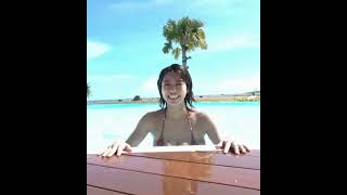 村島未悠さん、プールから上がる