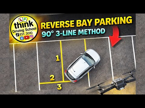 Reverse Bay Parking Made EASY 🚁 90° 3-Line Method (UK) With Drone Views