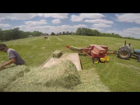 Baling Hay - New Holland 565 Square Baler