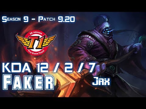 SKT T1 Faker JAX vs WUKONG Jungle - Patch 9.20 EUW Ranked