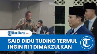 Said Didu Tuding Termul, Jokower dan Oligarki Sebenarnya Ingin Makzulkan Presiden Prabowo