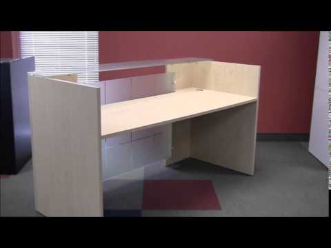 Glass front reception table