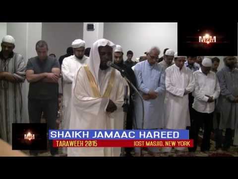 Shiekh  Jamac Hareed sweet recitation. 2015. First night taraweeh, USA. Style: تقليد الشيخ المحيسني