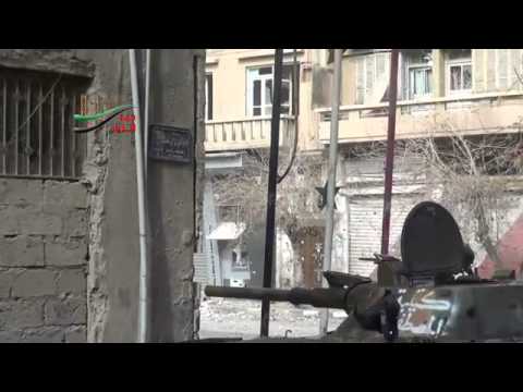 استهداف تحصينات قوات النظام  في دير الزور بواسطة قذيفة بي ام بي من قبل لواء ذو النورين