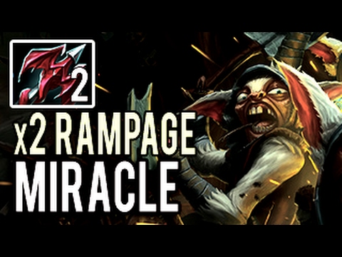 Miracle- The Best Meepo In The World - Double Rampage 1125 GPM ShowMatch of 9k MMR Dota 2