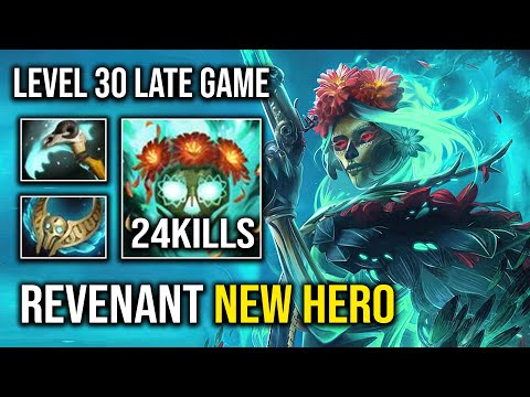 NEW HERO Revenant's Brooch Level 30 Late Game Muerta Super Hard Carry Dota 2