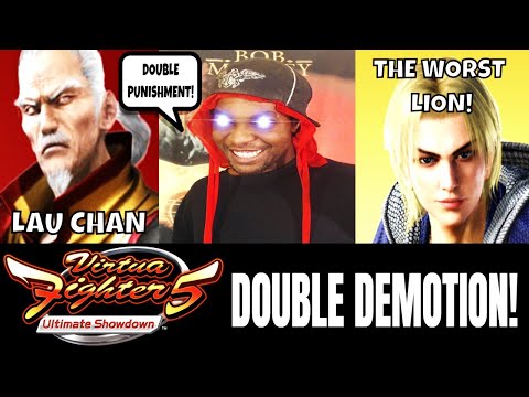 VF5US- THE DOUBLE DEMOTION! (Virtua Fighter 5: Ultimate Showdown)- Lau Chan VS Lion Gameplay, FGC.