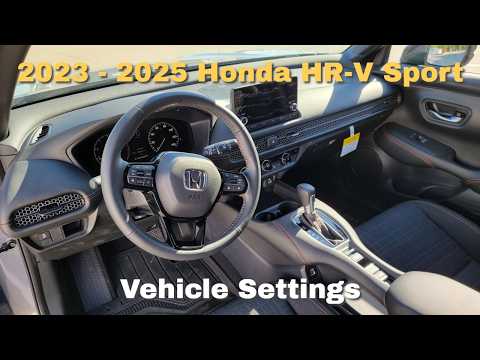 Honda HRV Sport (2023 - 2025) Vehicle Settings: Everything You Need to Know