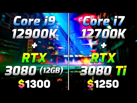 i9 12900K + RTX 3080 (12GB) vs i7 12700K + RTX 3080 Ti (12GB) | PC Gaming Benchmark Tested