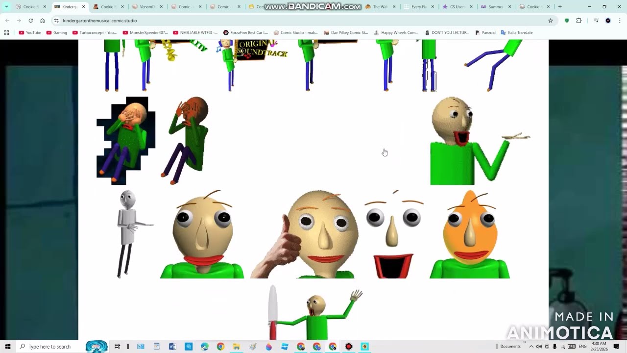 Kindergarten The Musical Comic Studio was a brainrot feeling and mixed with Baldi's Basics
