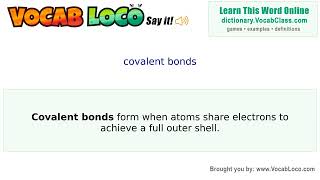 Video thumbnail for covalent bonds