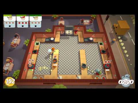 [Overcooked: Level 2-2] 2-Player OUTDATED World Record Score: 414