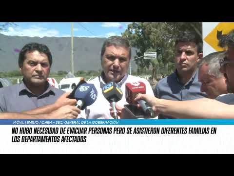 Gobierno aclaró que no hubo evacuados tras la inundación en Zonda