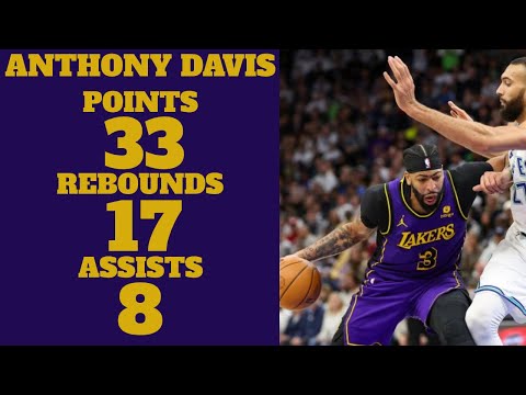 Anthony Davis 33 Pts, 17 Reb, 8 Ast, 4 Stl, 2 Blk vs Timberwolves Dec. 30, 2023 #nba  #anthonydavis