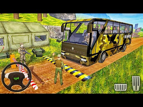 US Army Soldier Transport Duty 2019 - Offroad Bus Driving - Android Gameplay