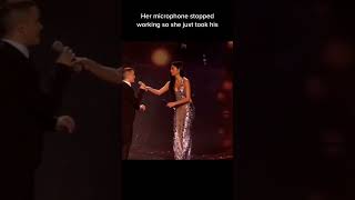 Nicole steals someone&#39;s mic #nicolescherzinger #xfactor #tv