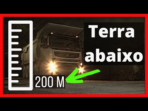 Saiba como é o trabalho dos caminhoneiros em mina de calcário a 200 metros abaixo da terra