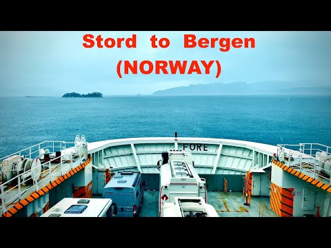 Scenic Rainy Travel: Stord to Bergen via E39 Ferry, Norway 🇳🇴