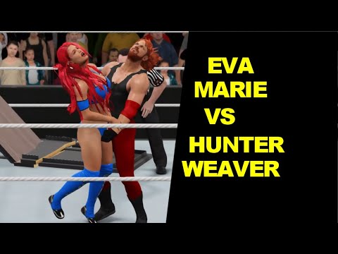 WWE 2K17 Eva Marie vs Hunter Weaver - Extreme Rules Mixed Match