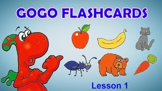 Gogo Lessons Flashcards ABC | English Vocabulary Lesson 1