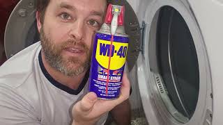 How to clean crayon or ink from a dryer. Using WD-40