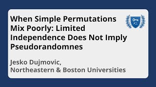 Video: When Simple Permutations Mix Poorly: Limited Independence Does Not Imply Pseudorandomness