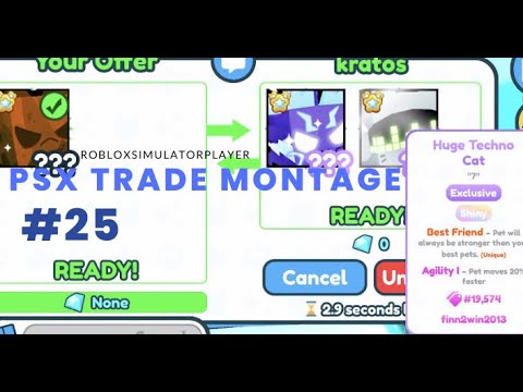 PSX TRADING MONTAGE #25 |🔥 SHINY HUGE TECHNO CAT AND HUGE DOODLE FAIRY 🔥|