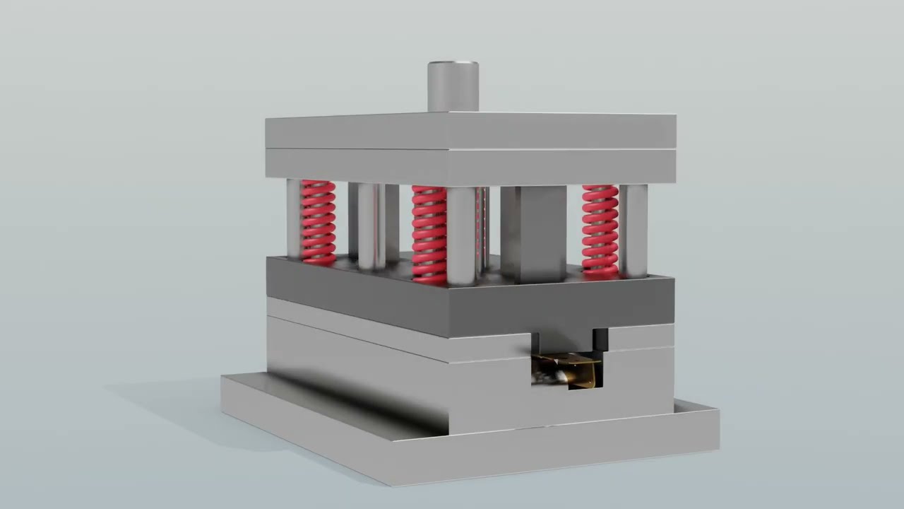 metal hinge part mold animation model - please watch the video 3D Print Model