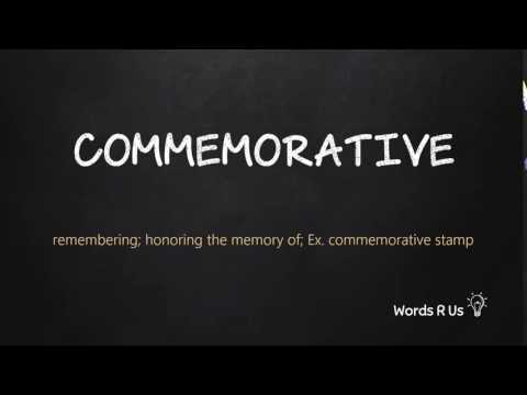 How to Pronounce COMMEMORATIVE in American English
