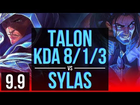TALON vs SYLAS (TOP) | KDA 8/1/3, Dominating | NA Challenger | v9.9