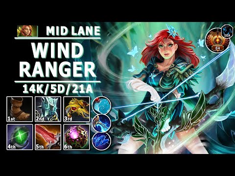 Windranger Mid Lane | 7.32d | Pos 2 WR Play | Dota 2 Immortal Gameplay