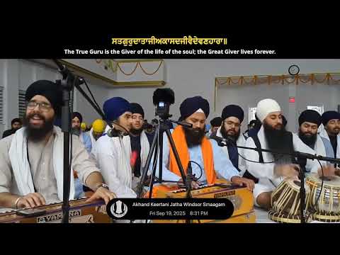 020 Bhai Vijayant Singh Jee Faridabad-FriEve AK-AKJ Windsor Akhand Keertan Smagam September 2025