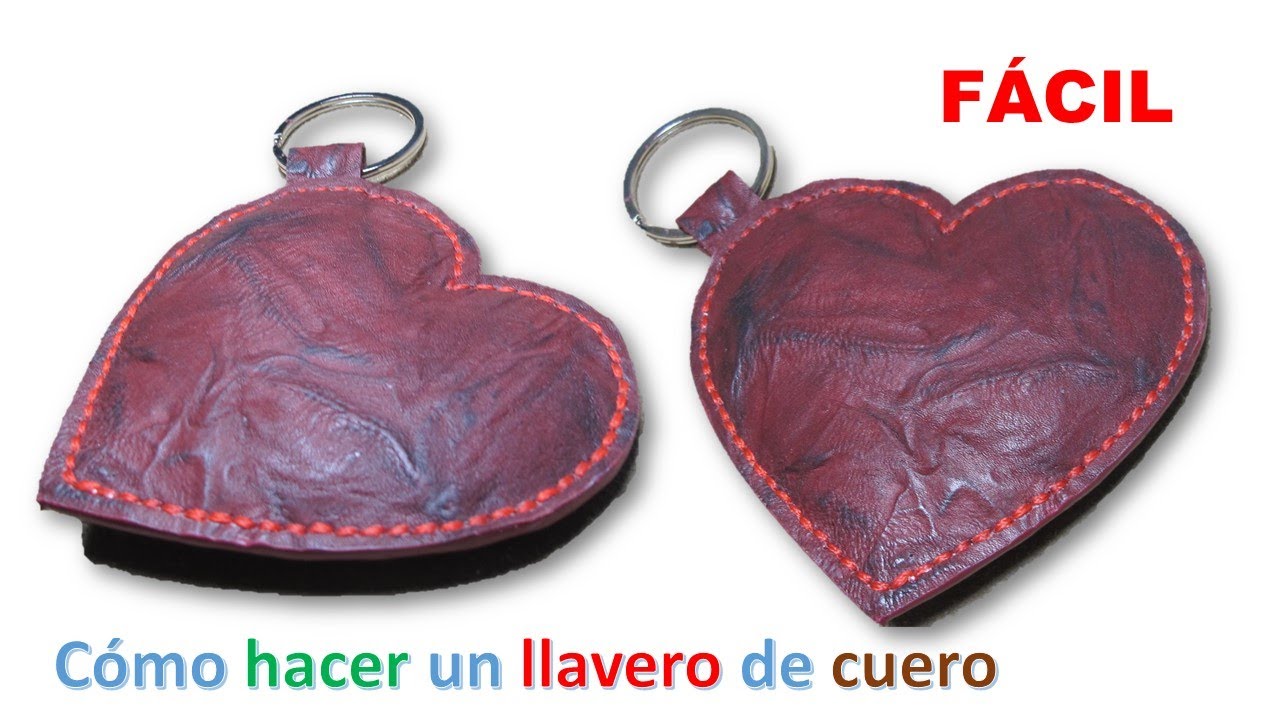 PDF. Cómo hacer un Llavero de cuero en forma de corazón.