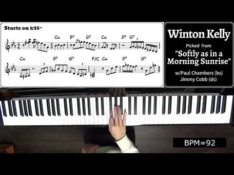 A Lick A Week! 79th Week: Winton Kelly's Lick on "Softly as in a Morning Sunrise"