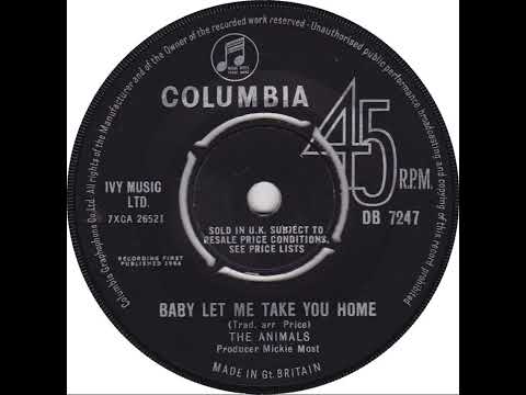 UK New Entry 1964 (83) The Animals - Baby Let Me Take You Home