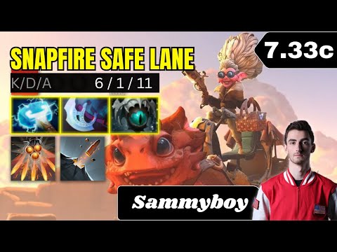 PATCH 7.33c - Sammyboy Snapfire Safe Lane Gameplay - Dota 2 Full Match Gameplay