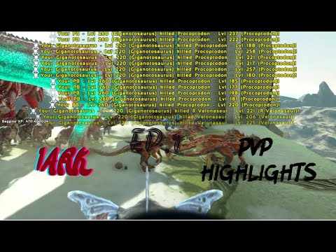 1ARK PvP Highlights EP.1 | Wiping Jungle Crouch, Glowtail and Crouch Bear Cave! #ARK #PVP