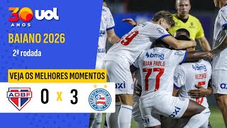 BAHIA VENCE O BAHIA DE FEIRA POR 3 A 0 E MANTÉM OS 100% NO BAIANÃO! MELHORES MOMENTOS