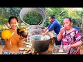 Delicious Palm Fruit Cake Over Wood Fire Sweet Taste Of Rural Cambodia