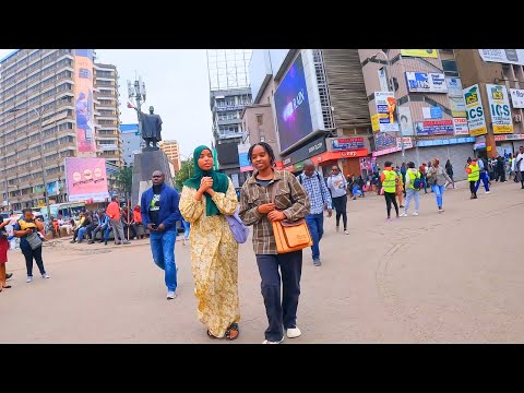 A walk in the streets of Nairobi in Kenya. 4k street walk