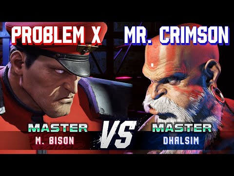 SF6 ▰ PROBLEM X (M.Bison) vs MISTER CRIMSON (Dhalsim) ▰ High Level Gameplay