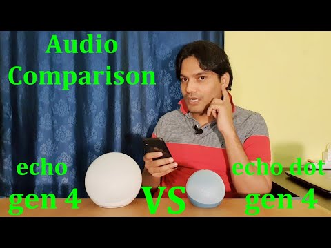 Echo 4 VS Echo dot 4 Audio Comparison | Amazon echo gen 4 VS Amazon echo dot gen 4 audio comparison
