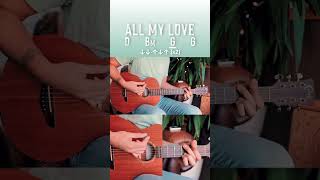 All My Love Noah Kahan Guitar Tutorial (Verse) // All My Love Guitar Lesson #shorts