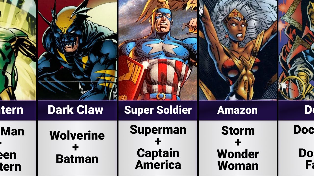 All Amalgam Characters (DC + Marvel)