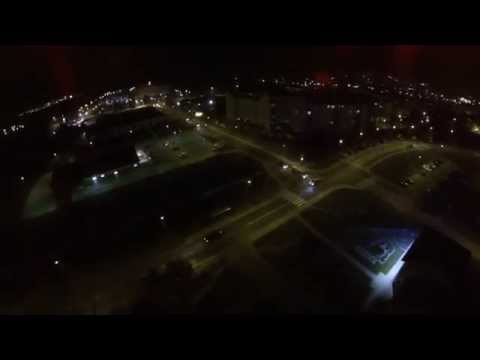 Dji Phantom z Gopro. Zielona Góra wieczorem.