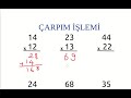3. Sınıf  Matematik Dersi  Çarpma İşlemi Bu ders videomuz, 3. Sınıf matematik dersi düzeyine uygun hazırlanmıştır. Bu dersimizde iki basamaklı doğal sayı ile iki basamaklı ... konu anlatım videosunu izle