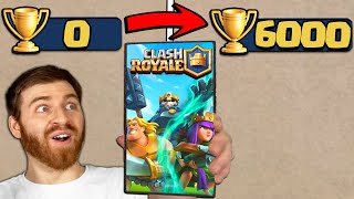 Clash Royale 0 to 6000 Trophies in ONLY 10 HOURS on New Account!